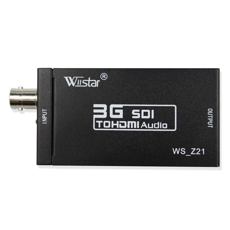Wiistar SDI to HDMI Converter 3G/HD-SDI to HDMI Audio Video Adapter Full HD 1080P for Camera CCTV Showing on HD Display - Image 1